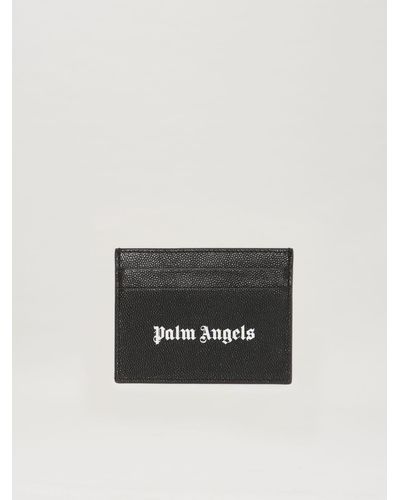 Palm Angels Gothic Logo-print Cardholder - White