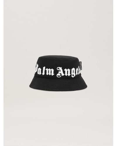 Palm Angels Logo Bucket Hat - Black