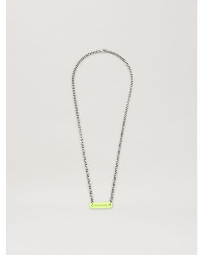Palm Angels Logo Plate Necklace - ナチュラル