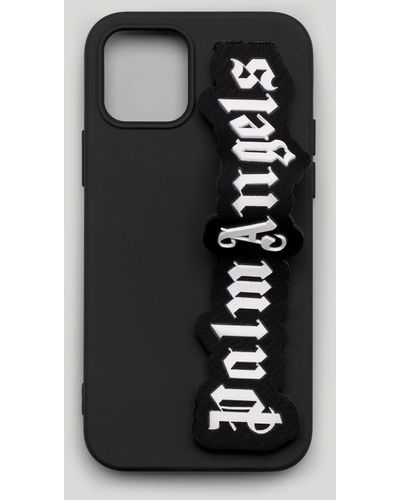 Palm Angels Logo Iphone Case 12 And 12 Pro - Black