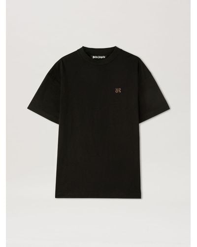 Palm Angels Monogram Pin T-shirt - Black