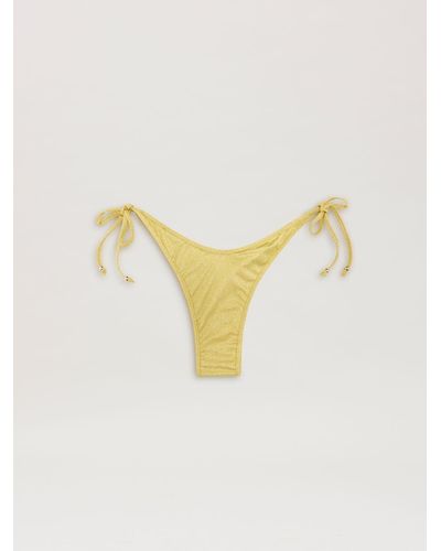 Palm Angels Glitter High V Bikini Bottom - Yellow