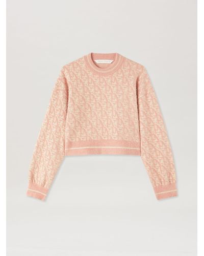 Palm Angels Monogram Jacquard Sweater - Pink