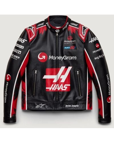 Palm Angels + Alpinestars X Moneygram Haas F1 Team Jacket - Red