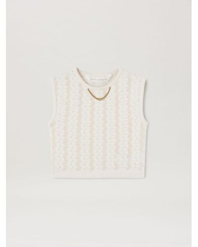 Palm Angels Top With Chain Details - Natural