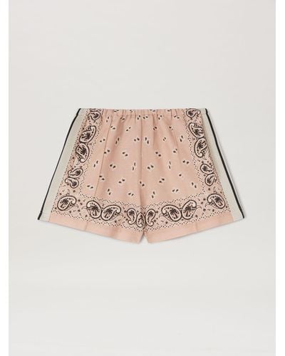 Palm Angels Paisley Track Shorts - Natural