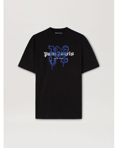 Palm Angels Monogram Spray City T-Shirt New York - Black