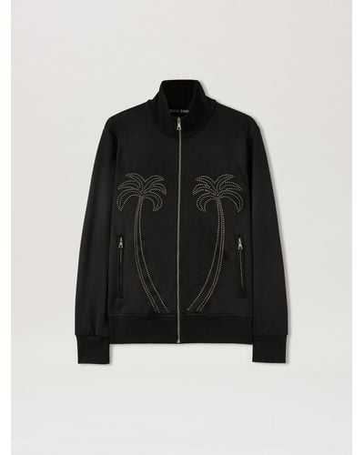 Palm Angels Milano Stud Track Jacket - Black