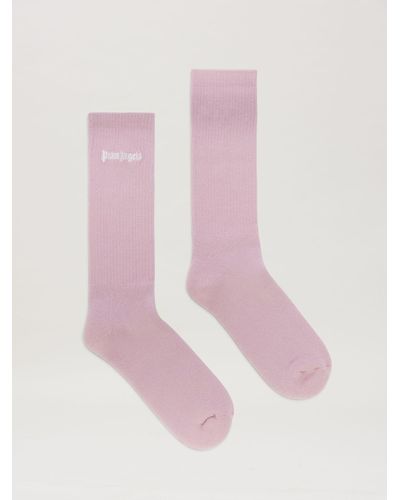 Palm Angels Embroidery Logo Socks - Pink