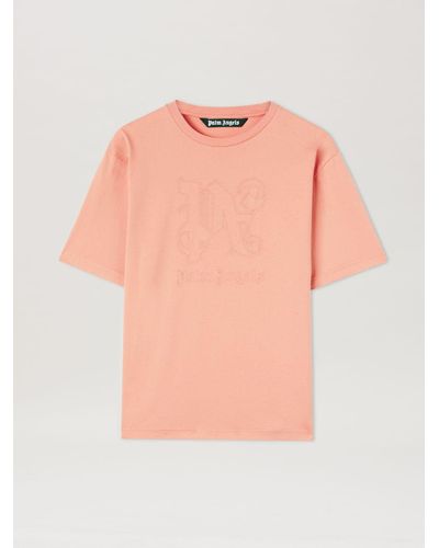 Palm Angels Monogram Statement Slim T-Shirt - Pink
