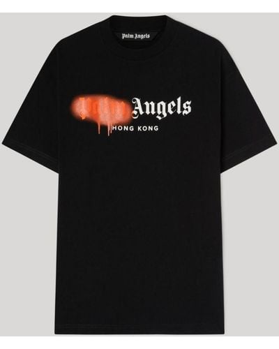Palm Angels Hong Kong Sprayed T-shirt - Black
