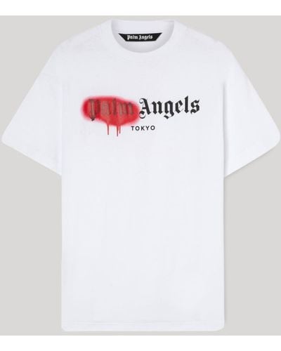 Palm Angels Tokyo Sprayed-logo T-shirt - White