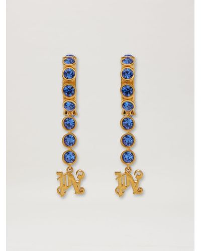 Palm Angels Monogram Pendant Earrings - Metallic
