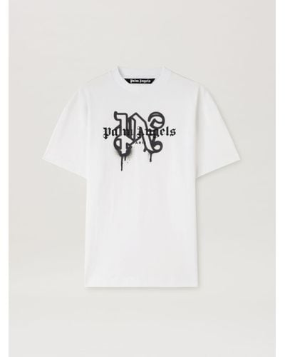 Palm Angels Monogram Spray City T-shirt Paris - White