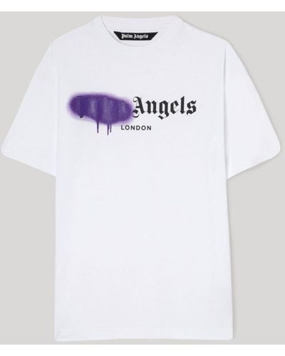 Palm Angels Spray Paint-print T-shirt - White