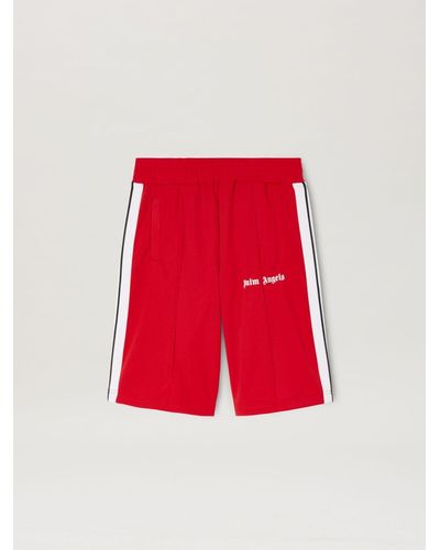 Palm Angels Logo-print Track Shorts - Red