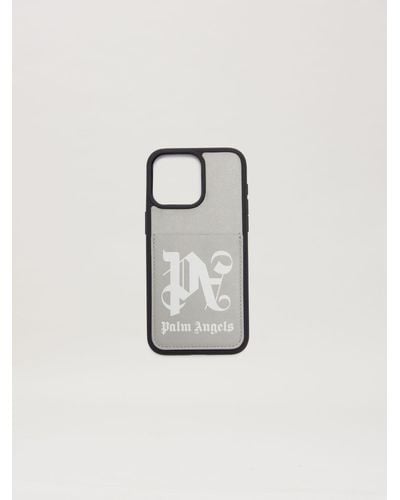 Palm Angels Monogram Iphone Case 15 Pro Max - White