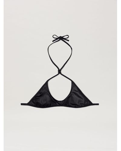 Palm Angels Monogram Cossover Bikini Top - Black