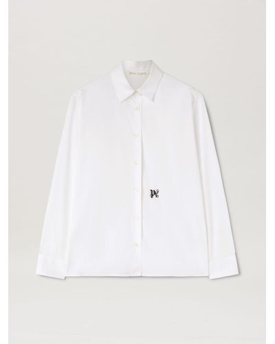 Palm Angels Monogram Classic Shirt - White