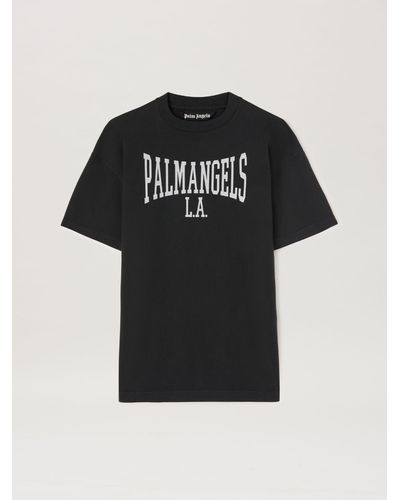 Palm Angels Neck Logo T-shirt Black
