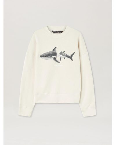 Palm Angels Shark スウェットシャツ - ナチュラル