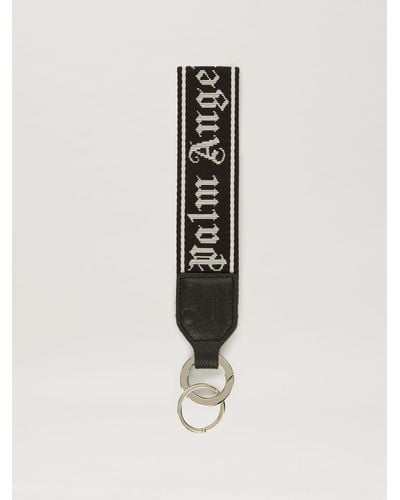 Palm Angels Key Ring With Logo Strap - White