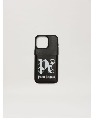 Palm Angels Monogram Iphone Case 15 Pro Max - White