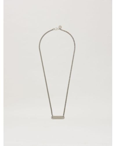 Palm Angels Logo Plate Necklace - Natural