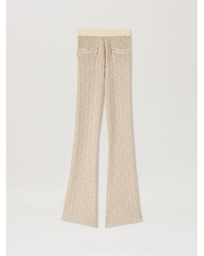 Palm Angels Monogram Jaquard Knit Trousers - White
