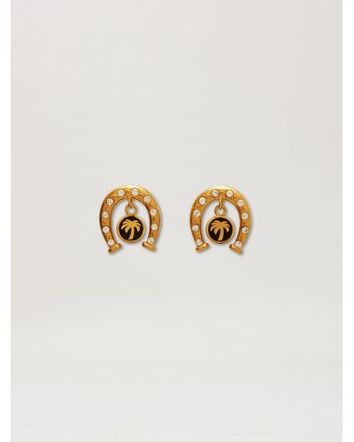 Palm Angels Horseshoe Earrings - White