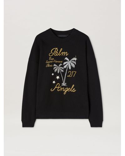 Palm Angels Palm Paris Crewneck - Black