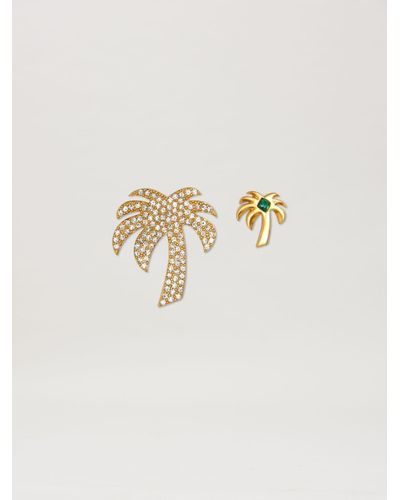 Palm Angels Palm Strass Earrings - Natural