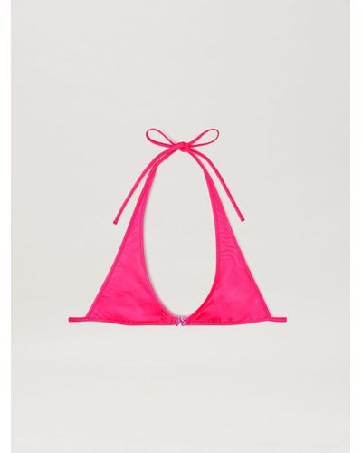 Palm Angels Monogram Plaque Bikini Top - Pink