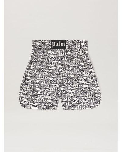 Palm Angels Waves Boxer Shorts - White