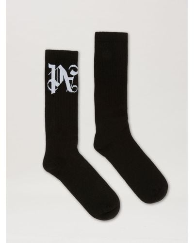 Palm Angels Monogram Socks - Black