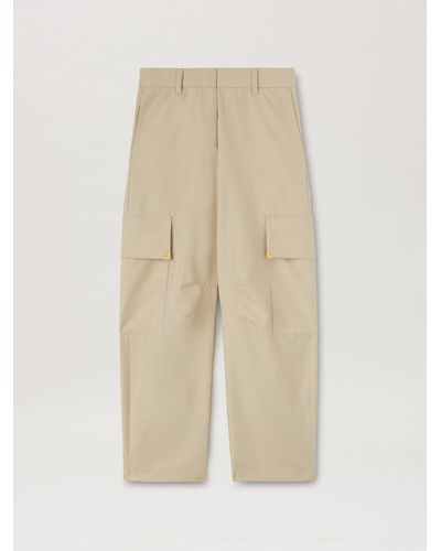 Palm Angels Carrot Trousers Metal Angles - Natural