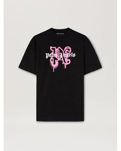 Palm Angels Monogram Spray City T-shirt Miami - Black