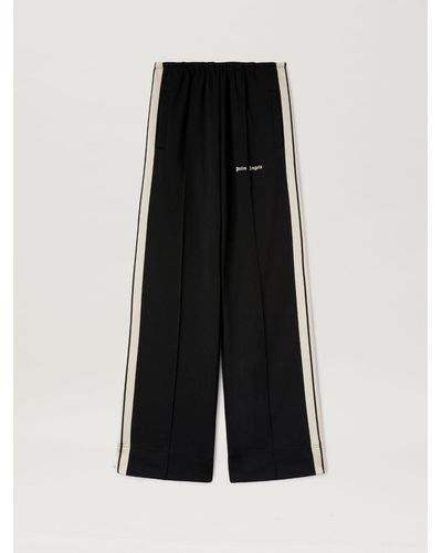 Palm Angels Stripe-detail Velvet Track Trousers - Black