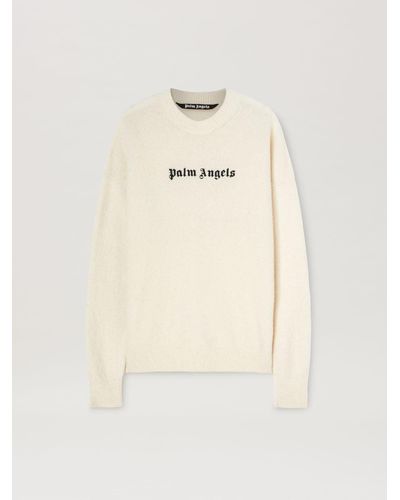 Palm Angels Classic Logo Sweater - Natural