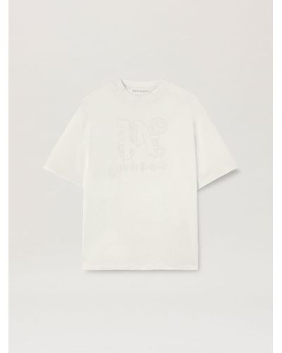 Palm Angels Monogram Statement Loose T-shirt - Natural