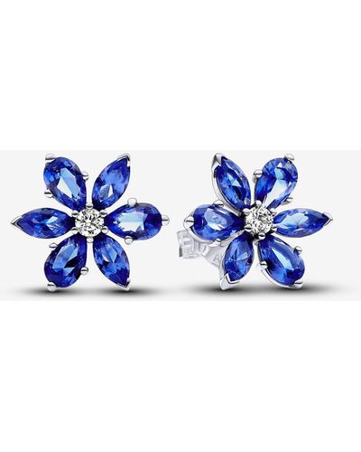 PANDORA Sparkling Blue Herbarium Cluster Stud Earrings