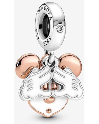 PANDORA Disney Mickey Mouse Dubbele Hangende Bedel - Metallic