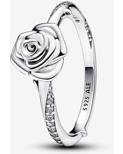 PANDORA Rose In Bloom Ring - Metallic