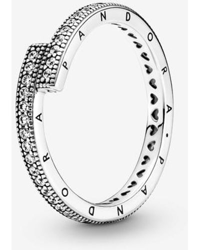 PANDORA Sprankelende Overlappende Ring - Metallic