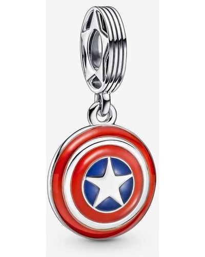 PANDORA Marvel The Avengers Captain America Schild Hangende Bedel - Rood