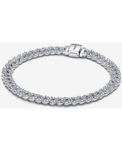 PANDORA Timeless Pavé Chain Bracelet - Metallic