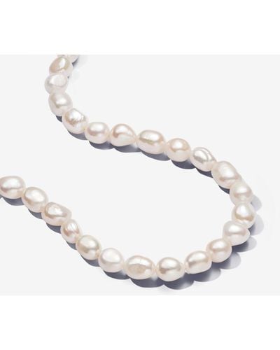 PANDORA Baroque Treated Freshwater Cultured Pearls T-bar Collier Necklace - Metallic