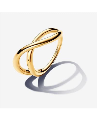 PANDORA Organically Shaped Infinity Ring - Metallic
