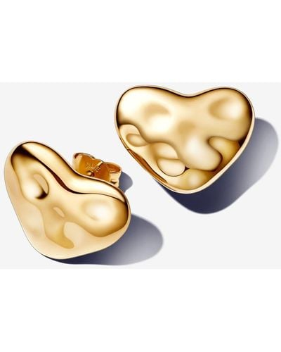 PANDORA Heart 14k Gold-plated Stud Earrings - Metallic