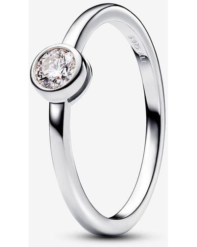 PANDORA Era Bezel Lab-grown Diamond Ring 0.25 Carat Tw Sterling Silver - White